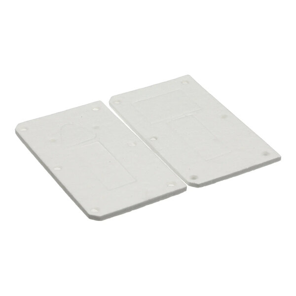 A pair of rectangular white gaskets for an infrared burner box or vat, designed for Ultrafryer Systems.