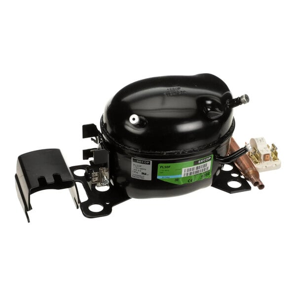 A black Silver King 10343-103 compressor kit for refrigeration, model PL50F, designed for 115V/60Hz operation.