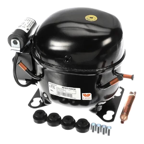 A Silver King 10343-92 compressor kit for refrigeration, model NEK2150GK, 115V, with mounting accessories.