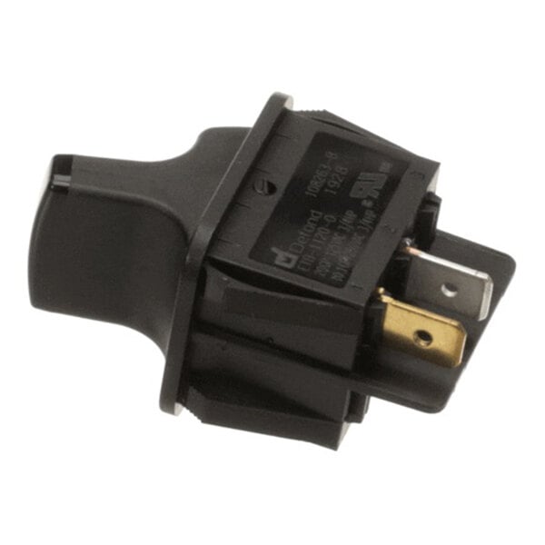 A black Vitamix 15938 on/off switch with a soft grip and metal terminals.