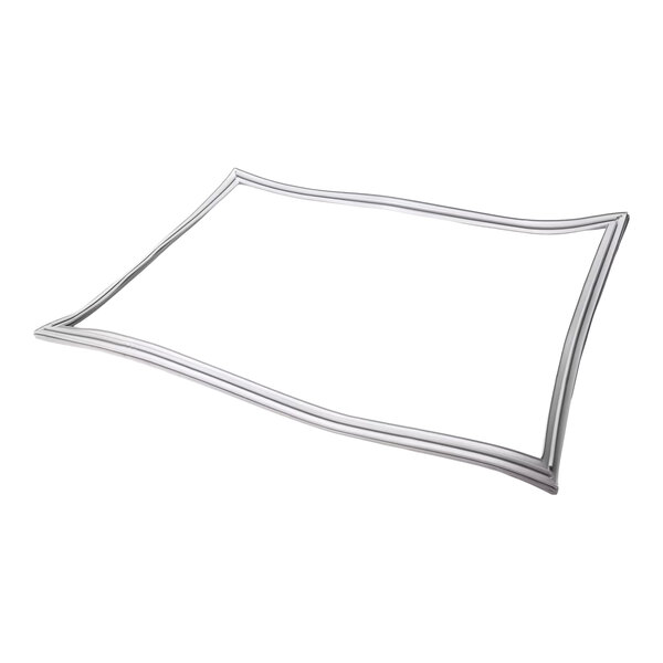 A rectangular, flexible snap-in gasket with slightly wavy edges, designed for sealing purposes.