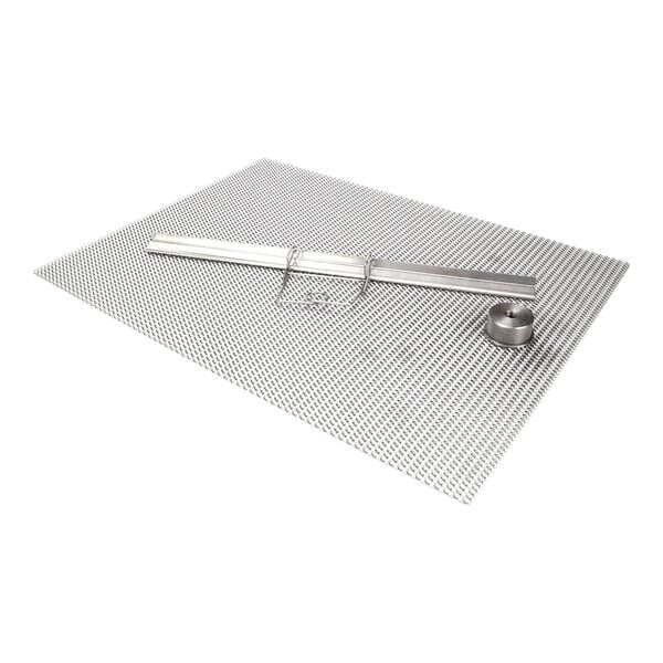 An Ultrafryer Systems filter baffle insert with a large magnetic piece, measuring 23.5 by 30 inches.