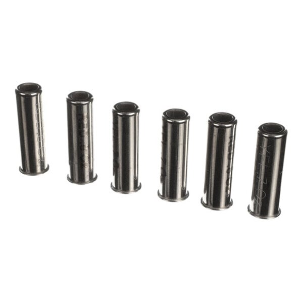 A set of six metal head tubes for Server Products equipment.