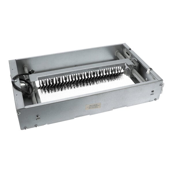 A Turbo Air Refrigeration MFCC000100 condenser cleaner assembly made of metal with a brush mechanism.