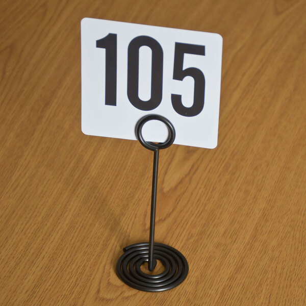 a number on a stand