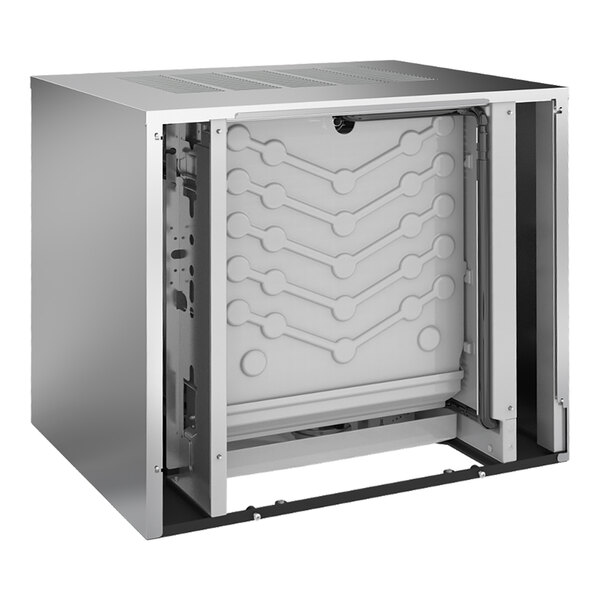 An air-cooled half dice cube ice machine from the Ice-O-Matic Elevation Series.