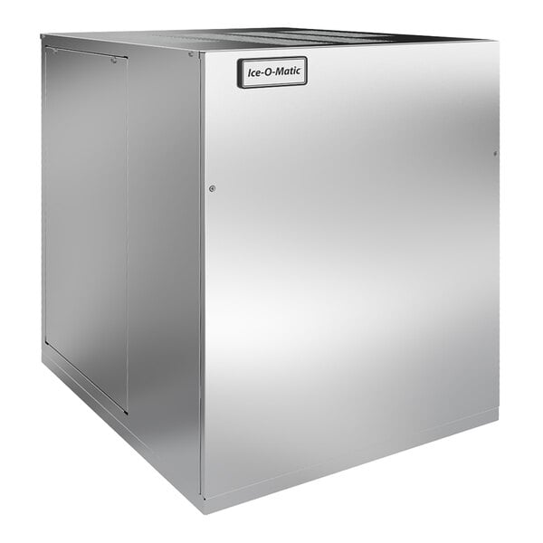 An industrial stainless steel Ice-O-Matic air-cooled pearl nugget ice machine.