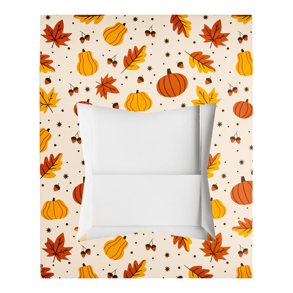 Baker's Lane 10" x 10" x 2 1/2" Autumn Auto-Popup Window Pie / Bakery Box - 150/Case