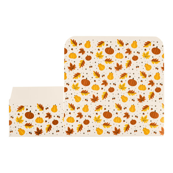 Choice 9" x 5" x 3" Autumn Take-Out Lunch / Chicken Box with Tuck Top - 250/Case