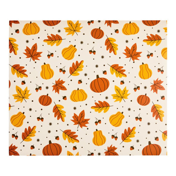 Baker's Lane 12" x 8" x 2 1/4" Autumn Auto-Popup Donut / Bakery Box - 200/Case