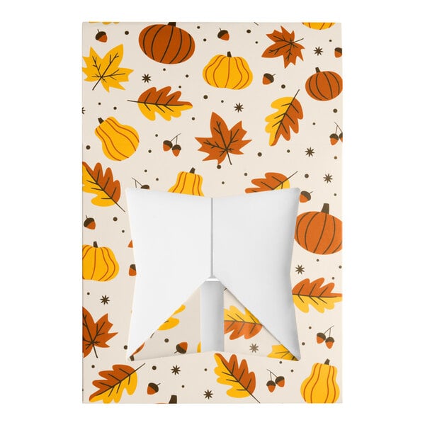 Baker's Lane 6" x 6" x 3" Autumn Auto-Popup Window Pie / Bakery Box - 150/Case