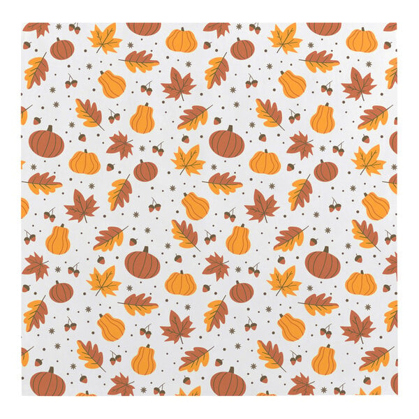 Choice 12" x 12" Autumn Print Deli Sandwich Wrap Paper - 5,000/Case