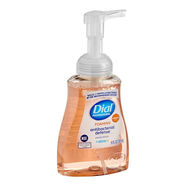 Dial Antibacterial Defense™ DIA35446 10 oz. Original Foaming Hand Soap with Pump - 8/Case