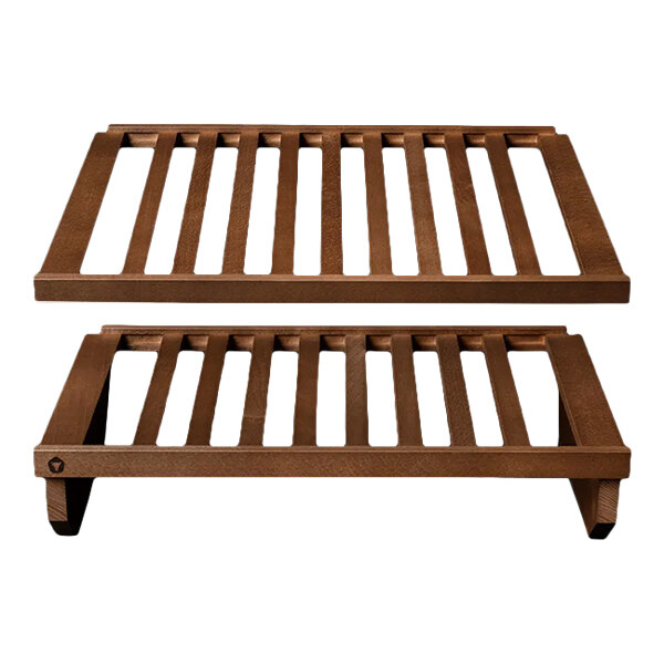 A set of stained beechwood shelves designed for the DRY AGER UX 750.