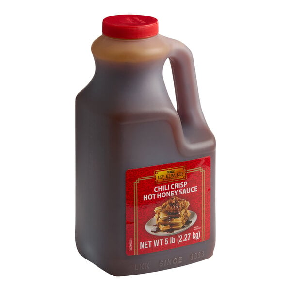Lee Kum Kee Chili Crisp Hot Honey Sauce 5 lb. - 6/Case