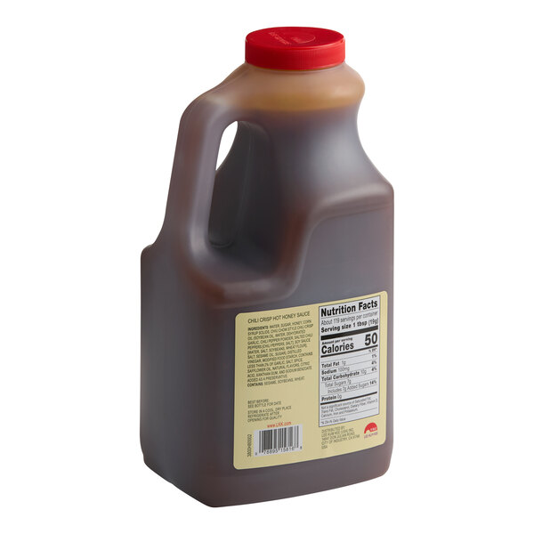 Lee Kum Kee Chili Crisp Hot Honey Sauce 5 lb. - 6/Case