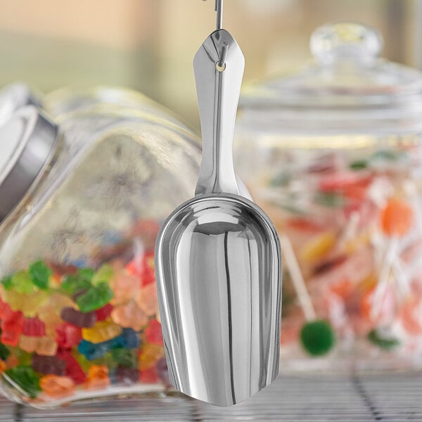 Thunder Group 4 oz. Stainless Steel Bar Scoop SLHO030