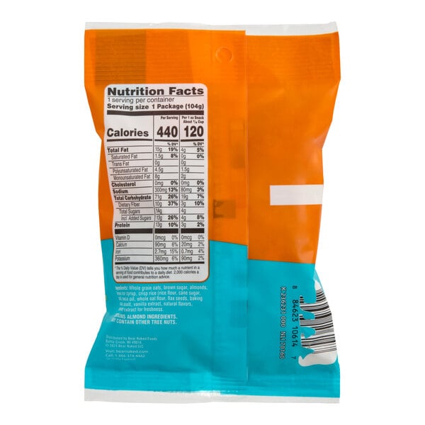 A bag of Bear Naked Vanilla Almond Granola To-Go Pack.
