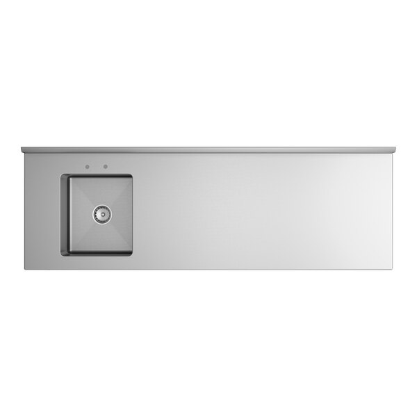 Regency 24" x 72" 16 Gauge Stainless Steel Work Table with Sink and Undershelf - Sink on Left