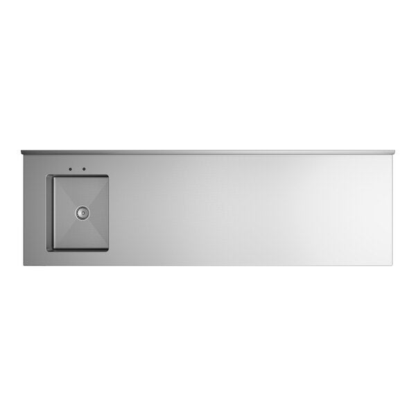 Regency 30" x 96" 16 Gauge Stainless Steel Work Table with Sink and Undershelf - Sink on Left