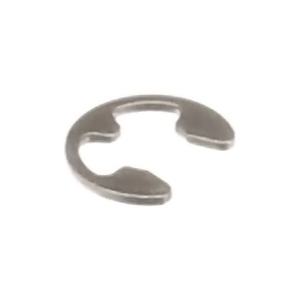 A metal retaining washer with a C-shaped design.