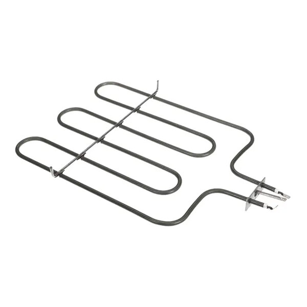 A metal bake element replacement part for an oven.