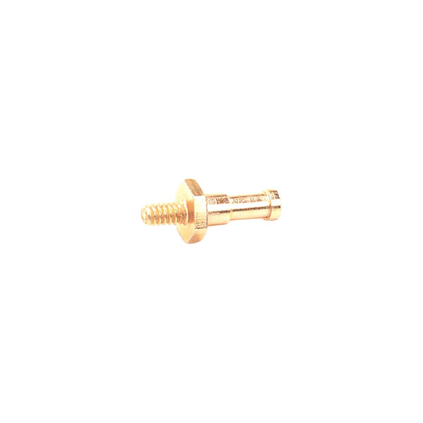 A small brass mounting stud with a threaded end and hexagonal collar.