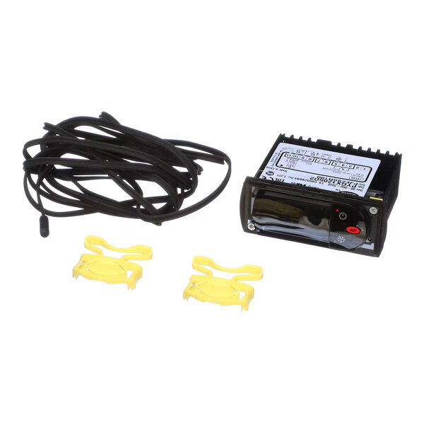 An Adcraft CAR-1 controller with a long black cable and two yellow mounting clips.