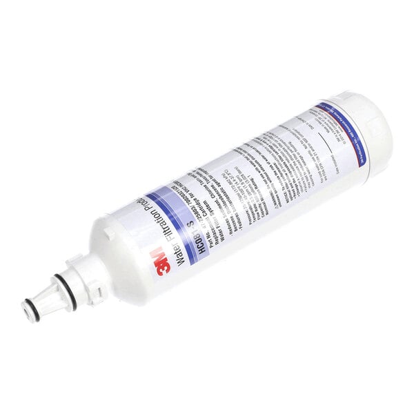 A cylindrical 3M water filter cartridge designed for use in water coolers.