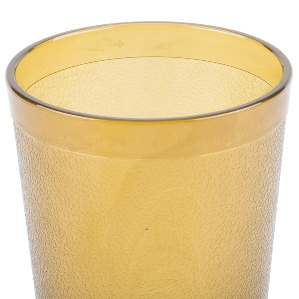 Carlisle 521613 Stackable 16 oz. Amber SAN Plastic Tumbler - 72/Case