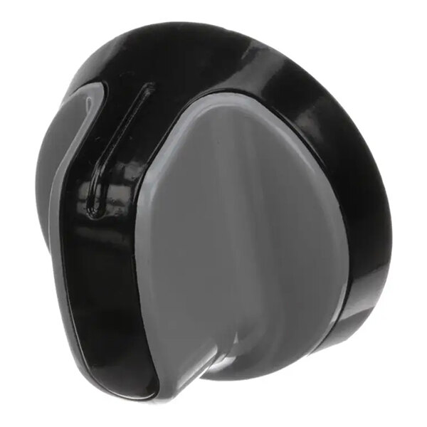 A black and gray replacement knob for an Avanti electric range.