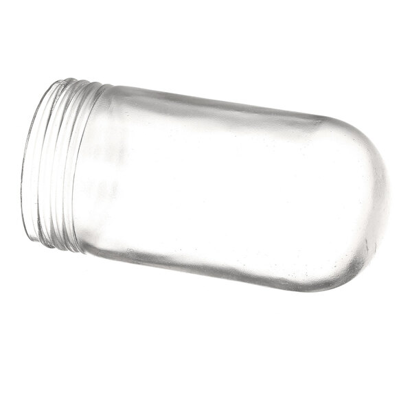 A clear, cylindrical tempered glass globe with a threaded opening.