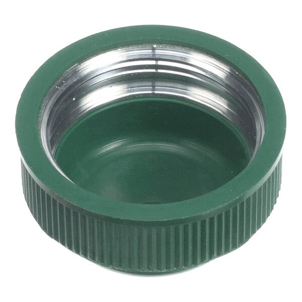 A green threaded rubber boot with a 30mm diameter.