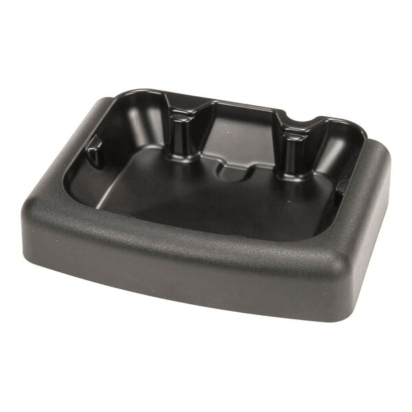 A black plastic drip tray designed for use with Cornelius Qst Elite 2Fl beverage dispensers.