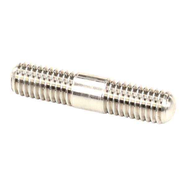 A metal double-ended threaded stud with a smooth center section.