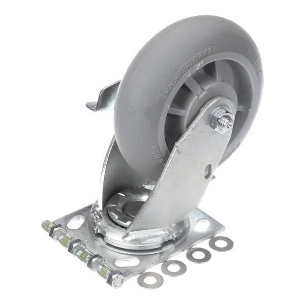 A heavy-duty swivel caster wheel kit with mounting hardware, designed for Cambro VBR and VCS units.