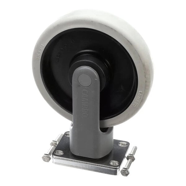 A rigid 6-inch nylon caster wheel with a mounting plate and bolts.