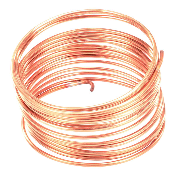 A coiled copper capillary tube.