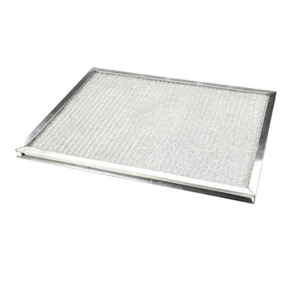 An aluminum air filter with a metal frame, measuring 16 by 20 by 1 inches.