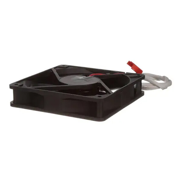 A black square-shaped Avanti Z-DG7-3 fan motor with a white and red wire attached.