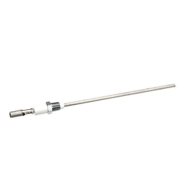 A metal Accurex 452942 burner flamerod with a threaded fitting and a long probe.