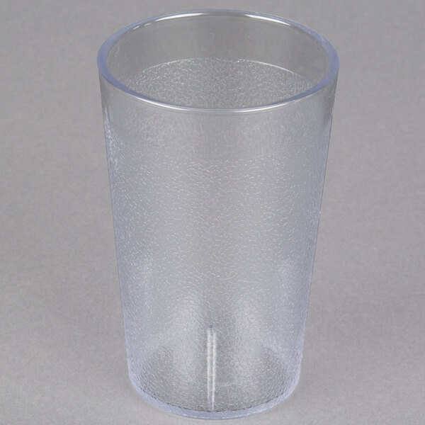A Carlisle clear plastic tumbler on a white background.