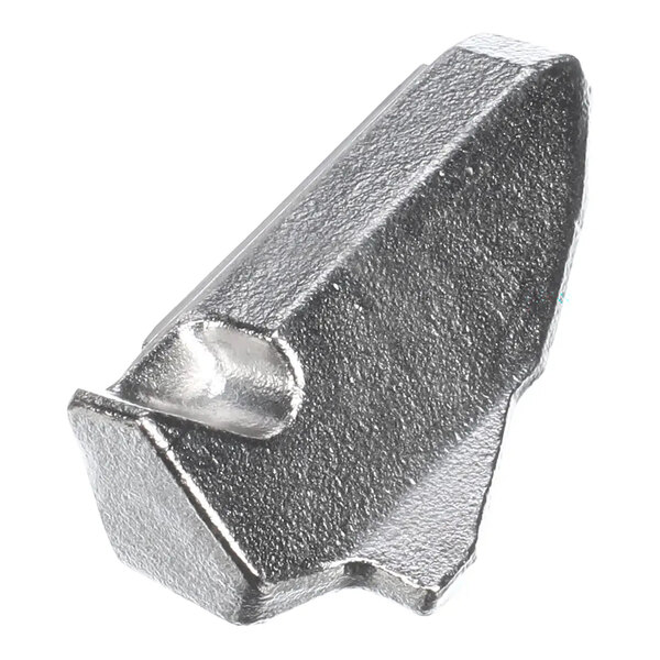 A metallic Bizerba interlock component with a textured surface and angular design.