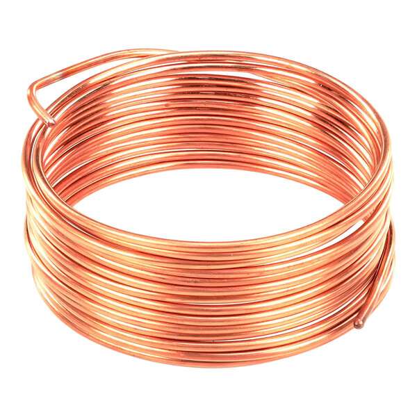 A coiled copper capillary tube.
