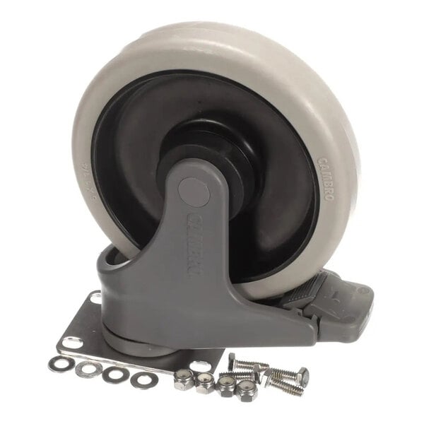 A 6-inch nylon swivel caster kit with mounting hardware.