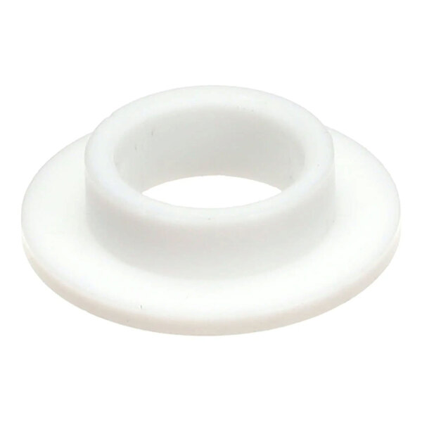 A white plastic seal for a gearbox shaft.