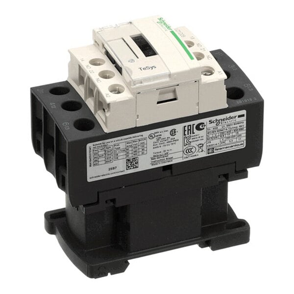 A Schneider Electric TeSys contactor, 3-pole, 25A, 24V model LC1D2.