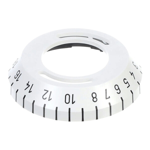 A white circular scale dial with black numbers ranging from 1 to 16, designed for a Bizerba device.