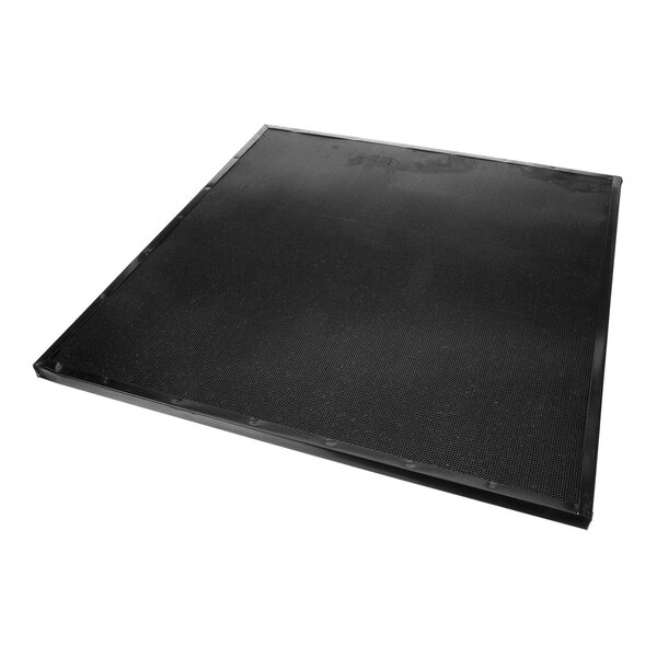 A square black carbon filter measuring 24 by 24 by 1 inches.