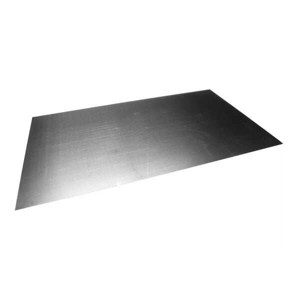 A large rectangular metal sheet, measuring 36 by 20.75 inches.